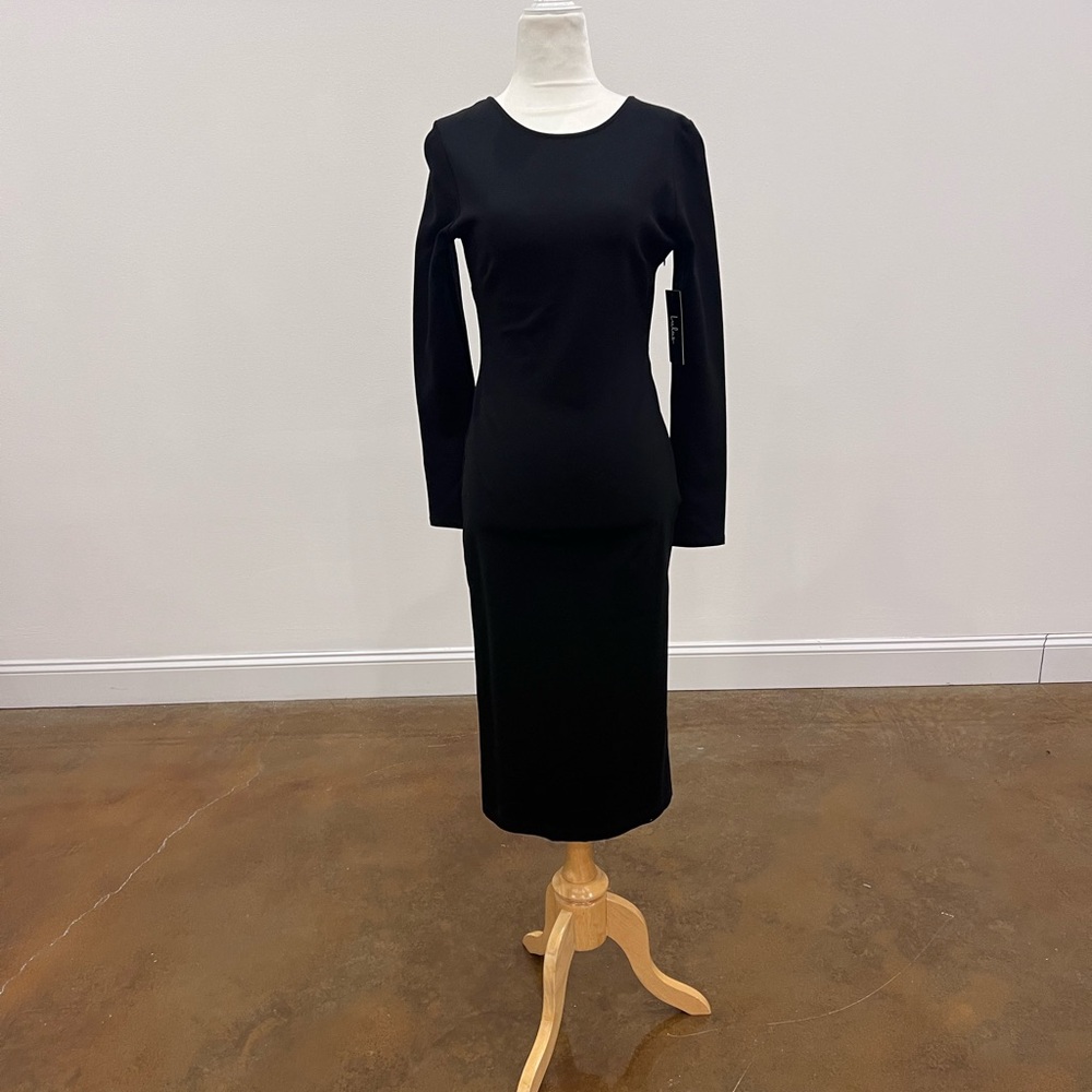 Lulu's Classic Black Long Sleeve Dress
